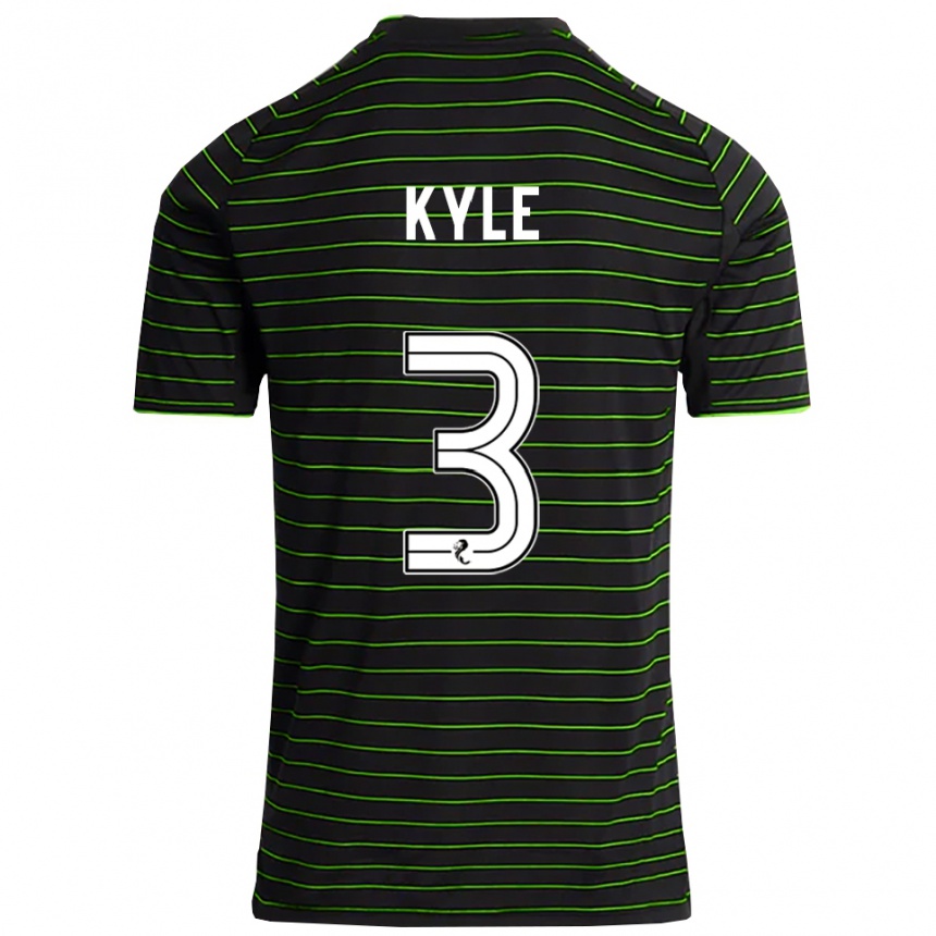 נשים כדורגל אנדרו קייל #3 שחור ירוק הרחק ג'רזי 2025/26