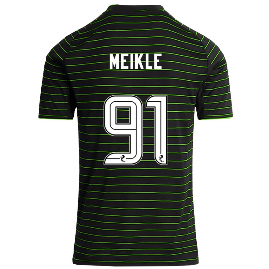 נשים כדורגל ג׳יימי מייקל #91 שחור ירוק הרחק ג'רזי 2025/26