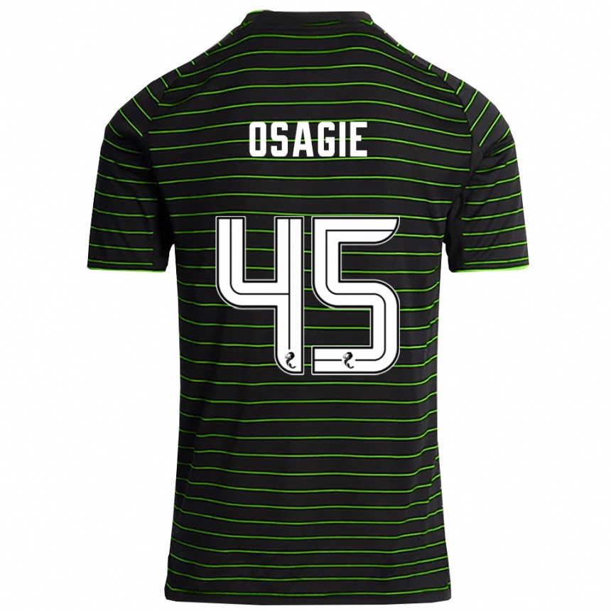 נשים כדורגל ג׳אסטין אוסאגי #45 שחור ירוק הרחק ג'רזי 2025/26