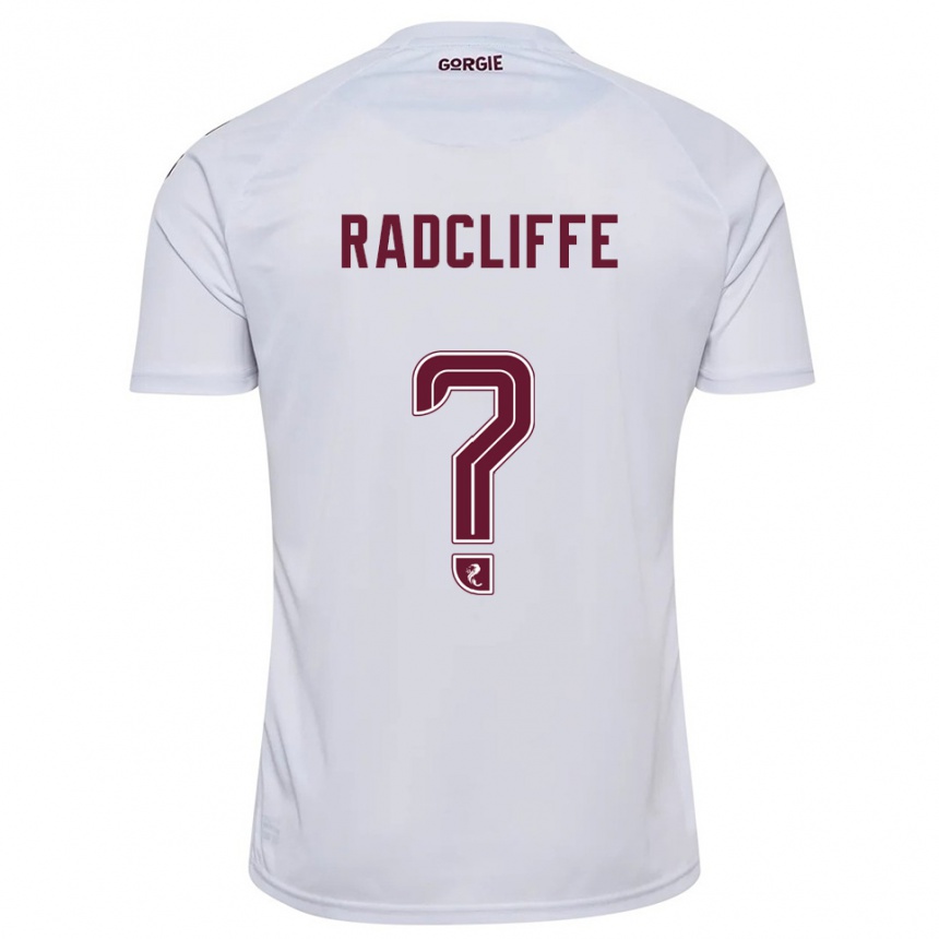 נשים כדורגל Josh Radcliffe #0 לבן בורדו הרחק ג'רזי 2025/26