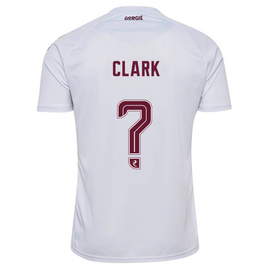 נשים כדורגל Allan Clark #0 לבן בורדו הרחק ג'רזי 2025/26