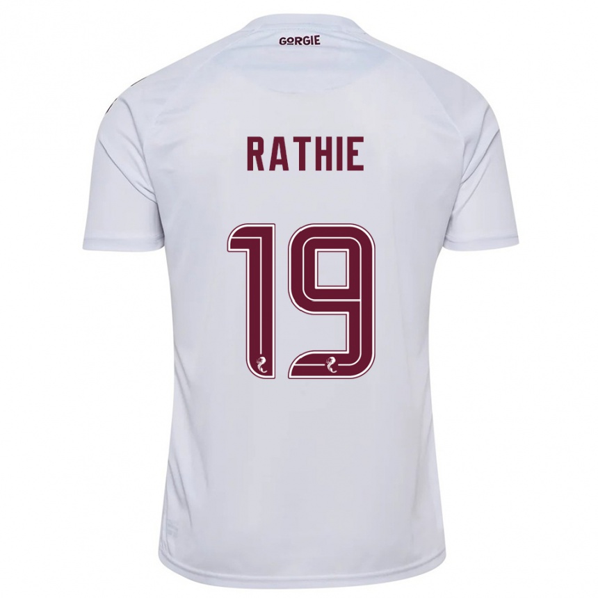נשים כדורגל לוק ראת׳י #19 לבן בורדו הרחק ג'רזי 2025/26