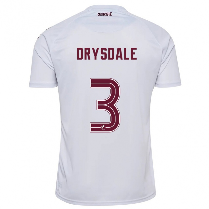 נשים כדורגל אית׳ן דרייסדייל #3 לבן בורדו הרחק ג'רזי 2025/26