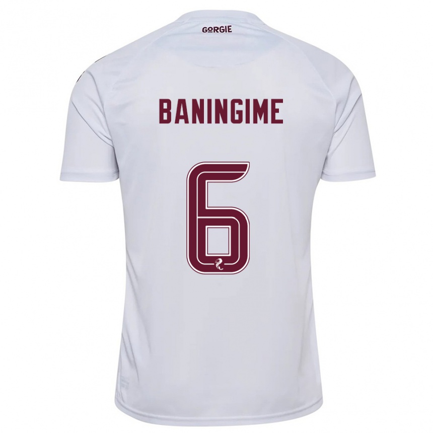 נשים כדורגל Beni Baningime #6 לבן בורדו הרחק ג'רזי 2025/26