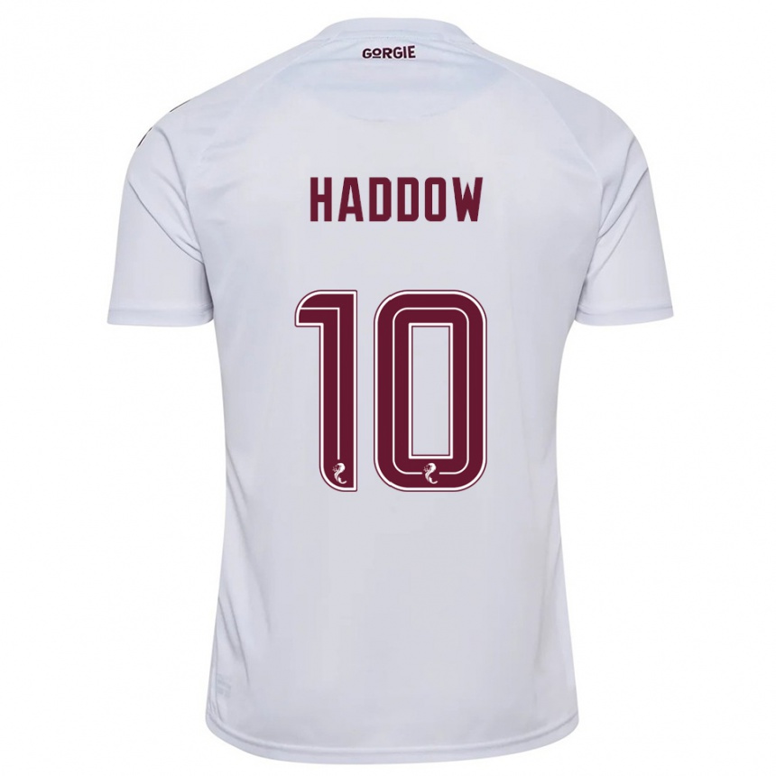 נשים כדורגל איידן הדו #10 לבן בורדו הרחק ג'רזי 2025/26