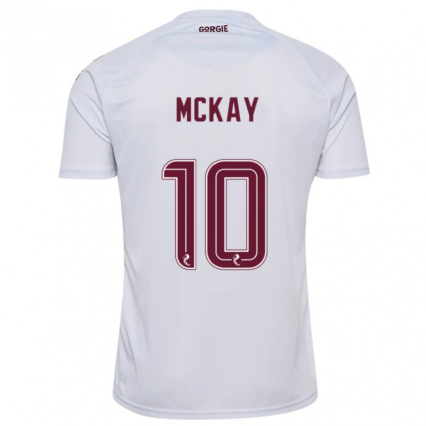 נשים כדורגל בארי מקאי #10 לבן בורדו הרחק ג'רזי 2025/26