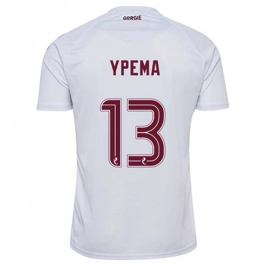 נשים כדורגל דומיניק נת׳לי איפאמה #13 לבן בורדו הרחק ג'רזי 2025/26