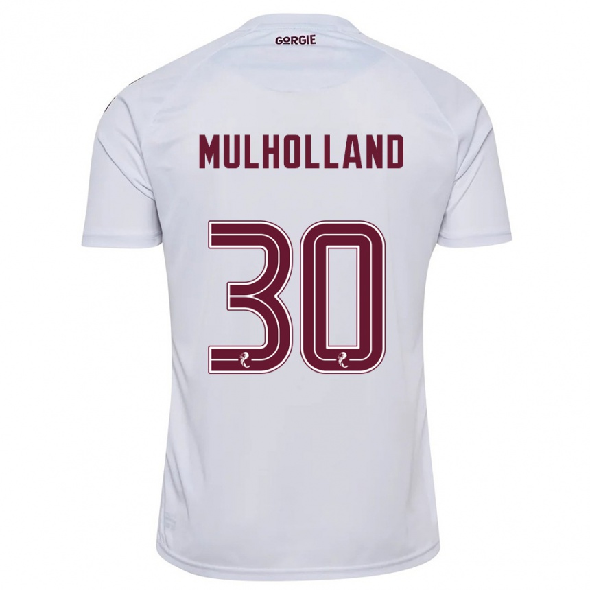 נשים כדורגל James Mulholland #30 לבן בורדו הרחק ג'רזי 2025/26