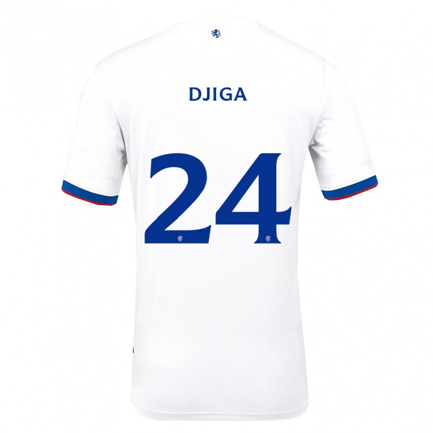 נשים כדורגל נאסר דג'יגה #24 לבן אדום כחול הרחק ג'רזי 2025/26