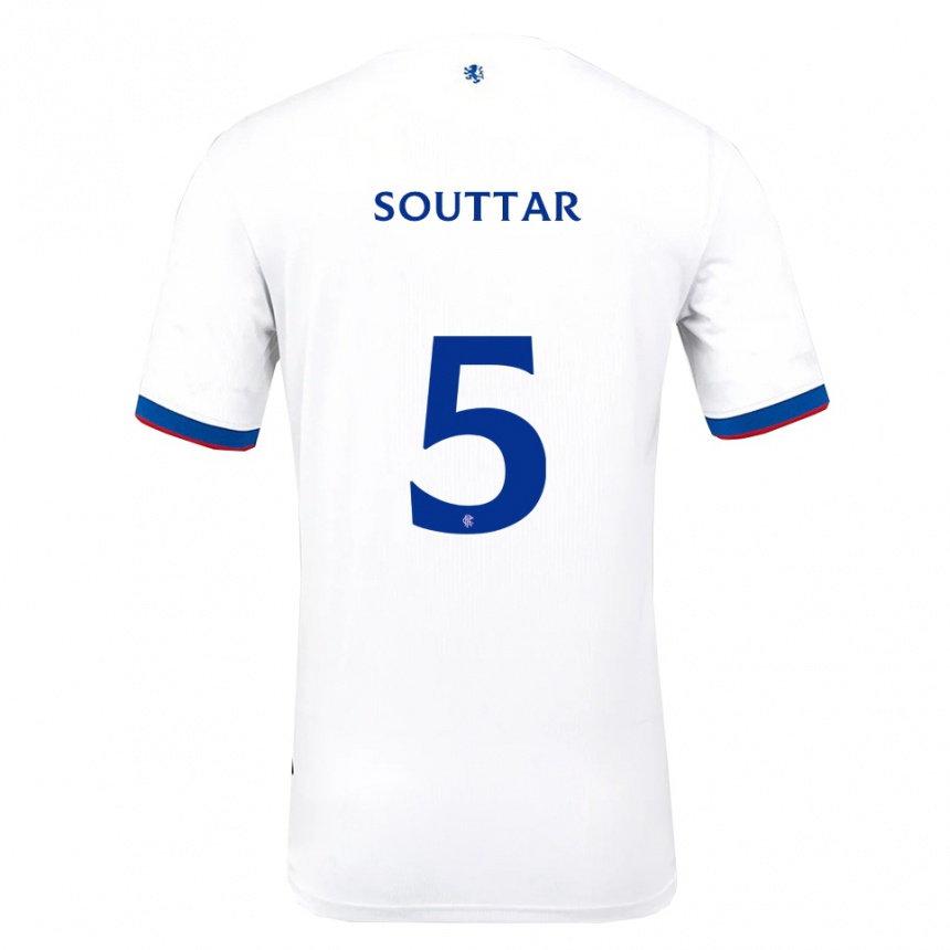 נשים כדורגל ג'ון סאוטר #5 לבן אדום כחול הרחק ג'רזי 2025/26