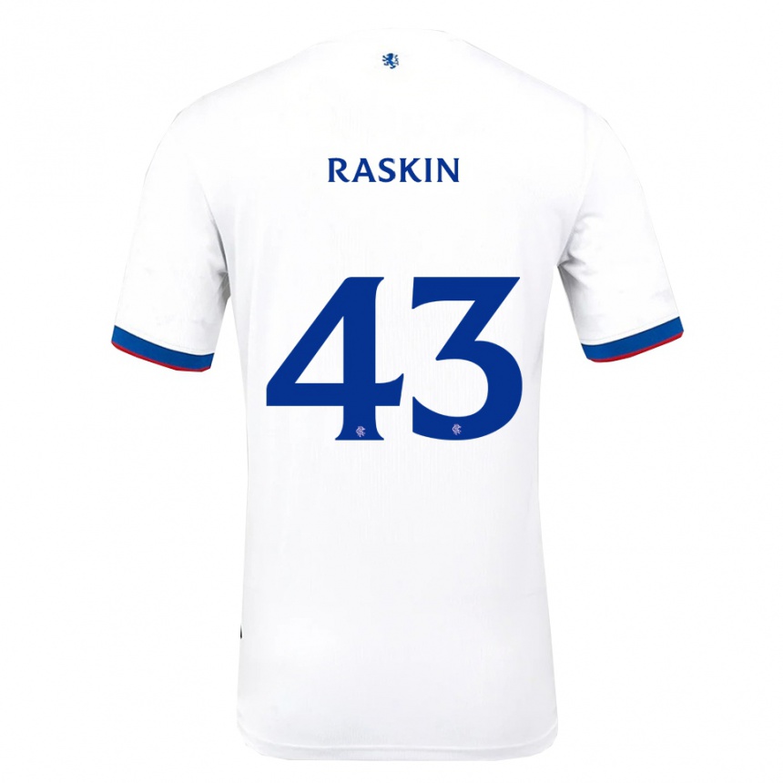 נשים כדורגל ניקולאס רסקין #43 לבן אדום כחול הרחק ג'רזי 2025/26