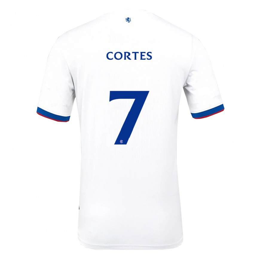 נשים כדורגל אוסקר קורטס #7 לבן אדום כחול הרחק ג'רזי 2025/26
