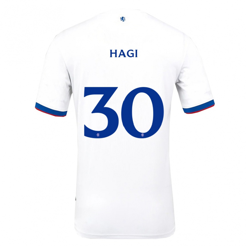 נשים כדורגל יאניס חאג'י #30 לבן אדום כחול הרחק ג'רזי 2025/26