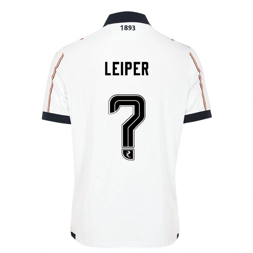 נשים כדורגל Ashton Leiper #0 לבן כחול נייבי אדום הרחק ג'רזי 2025/26