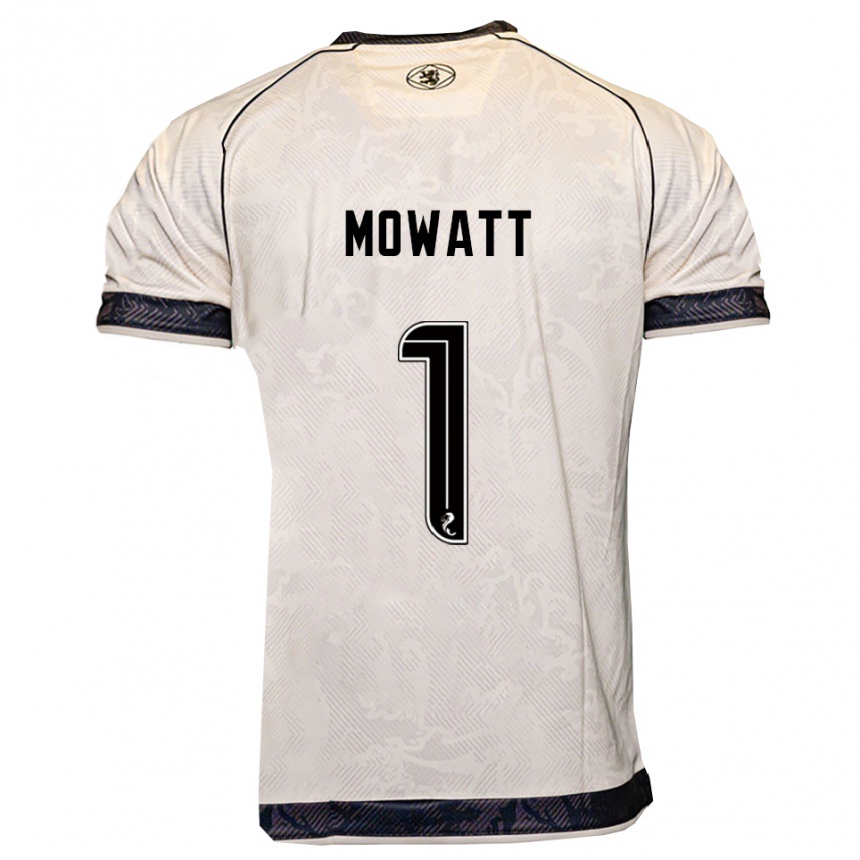 נשים כדורגל בת' מוואט #1 לבן שחור הרחק ג'רזי 2025/26