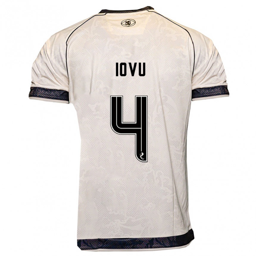 נשים כדורגל יורי יובו #4 לבן שחור הרחק ג'רזי 2025/26