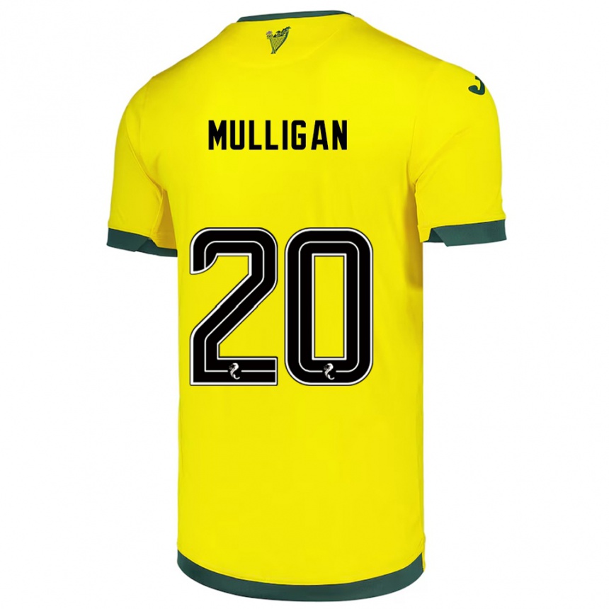 נשים כדורגל ג'וש מאליגן #20 צהוב ירוק הרחק ג'רזי 2025/26