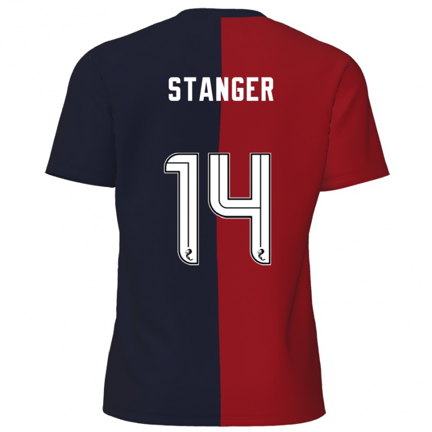 נשים כדורגל ג'ורג' סטאנגר #14 אדום כחול נייבי הרחק ג'רזי 2025/26