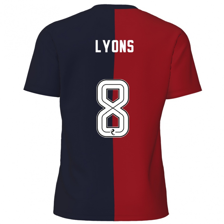 נשים כדורגל בראד ליונס #8 אדום כחול נייבי הרחק ג'רזי 2025/26