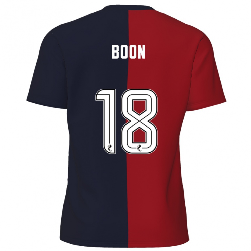 נשים כדורגל Aiden Boon #18 אדום כחול נייבי הרחק ג'רזי 2025/26