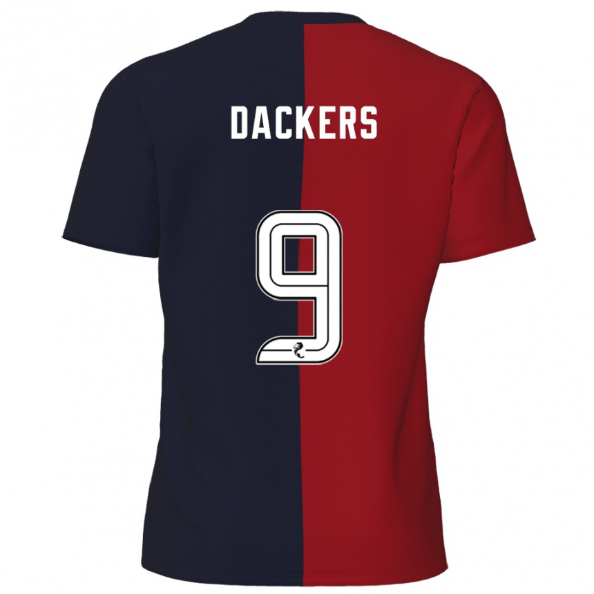 נשים כדורגל מרקוס דאקרס #9 אדום כחול נייבי הרחק ג'רזי 2025/26