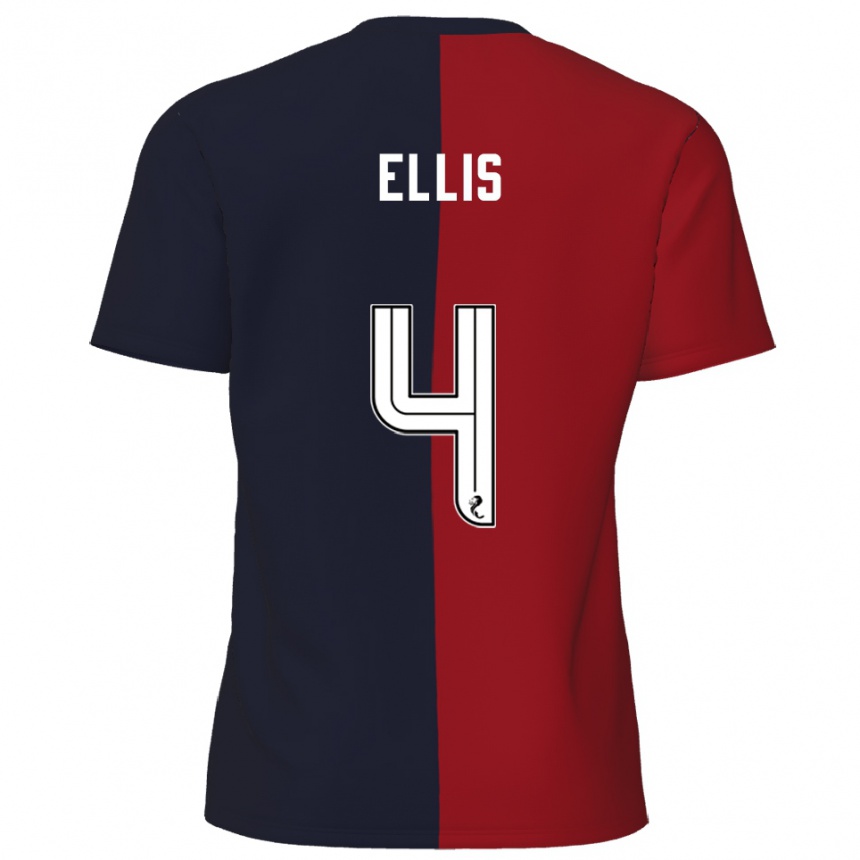 נשים כדורגל רוארי אליס #4 אדום כחול נייבי הרחק ג'רזי 2025/26