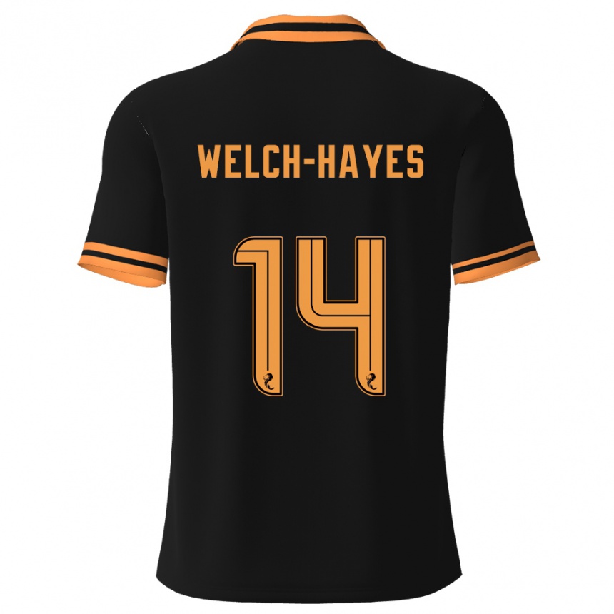 נשים כדורגל מיילס ולץ׳-הייז #14 שחור צהוב הרחק ג'רזי 2025/26