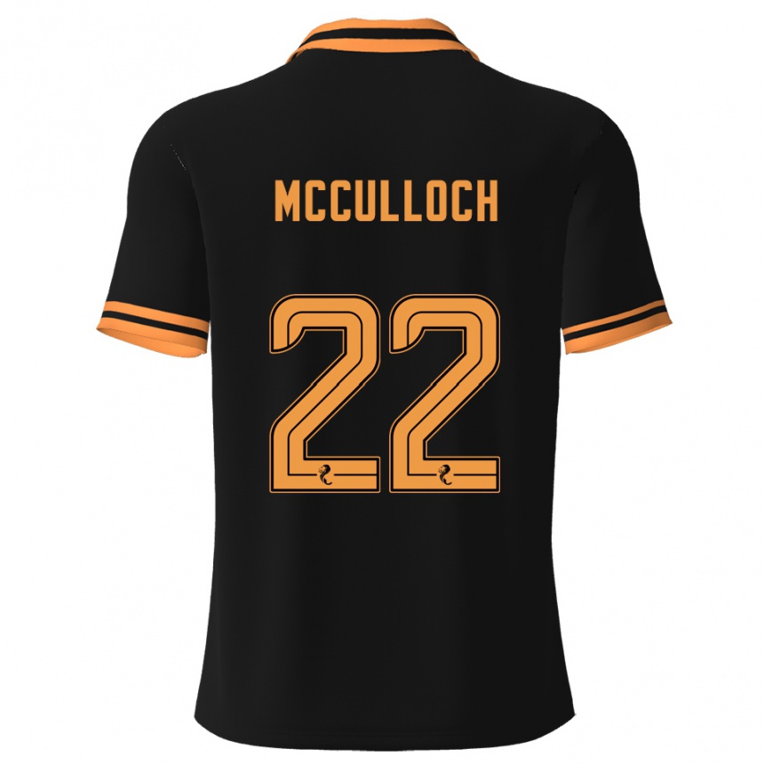 נשים כדורגל Seren Mcculloch #22 שחור צהוב הרחק ג'רזי 2025/26