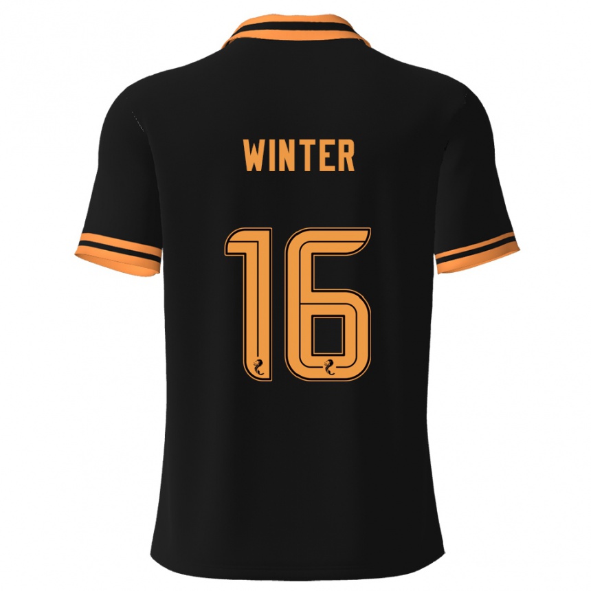 נשים כדורגל אנדי וינטר #16 שחור צהוב הרחק ג'רזי 2025/26