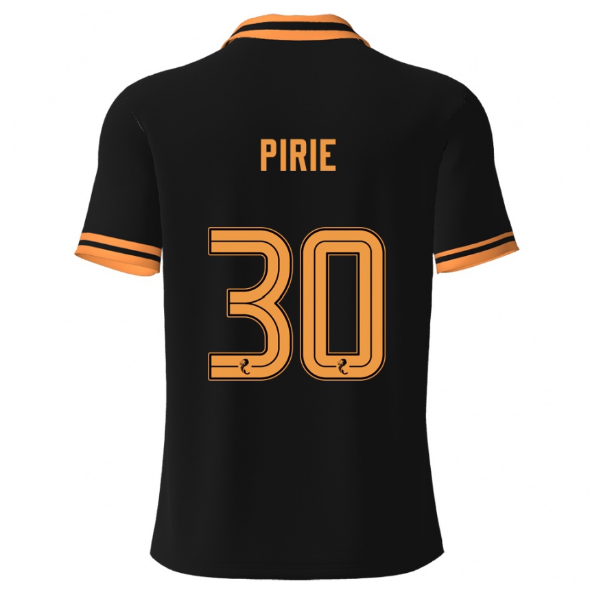 נשים כדורגל Rachel Pirie #30 שחור צהוב הרחק ג'רזי 2025/26