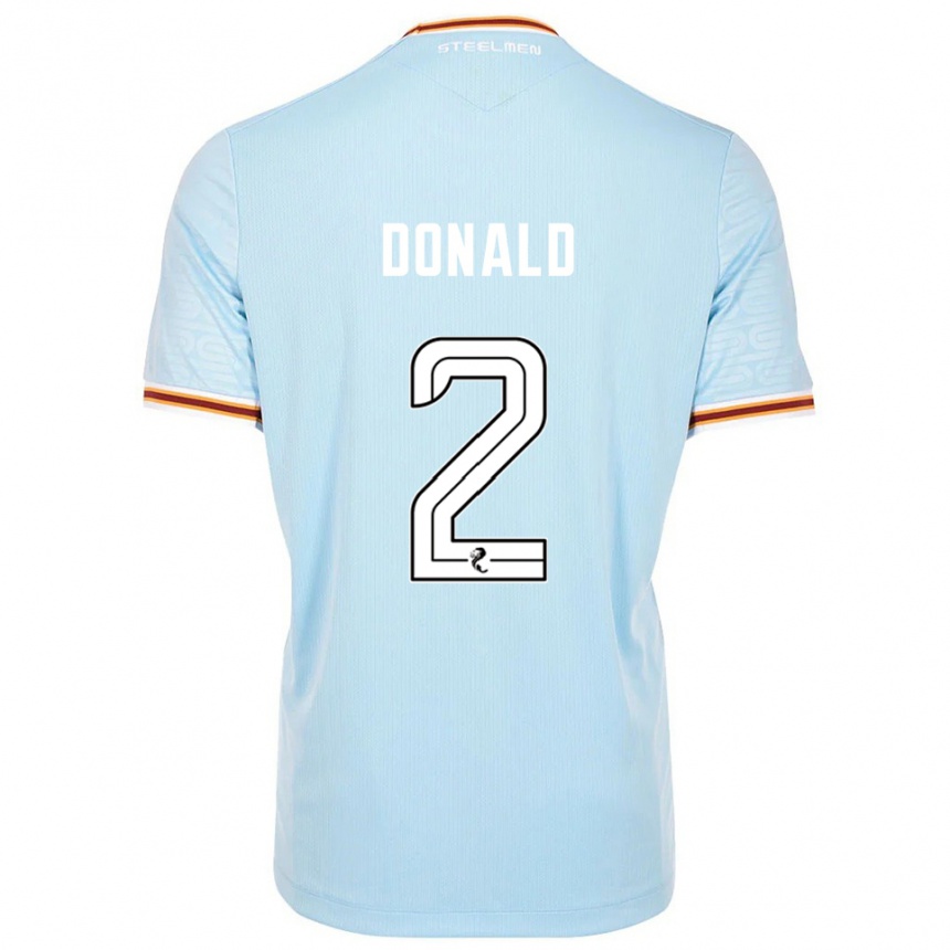 נשים כדורגל Eve Donald #2 תכלת הרחק ג'רזי 2025/26