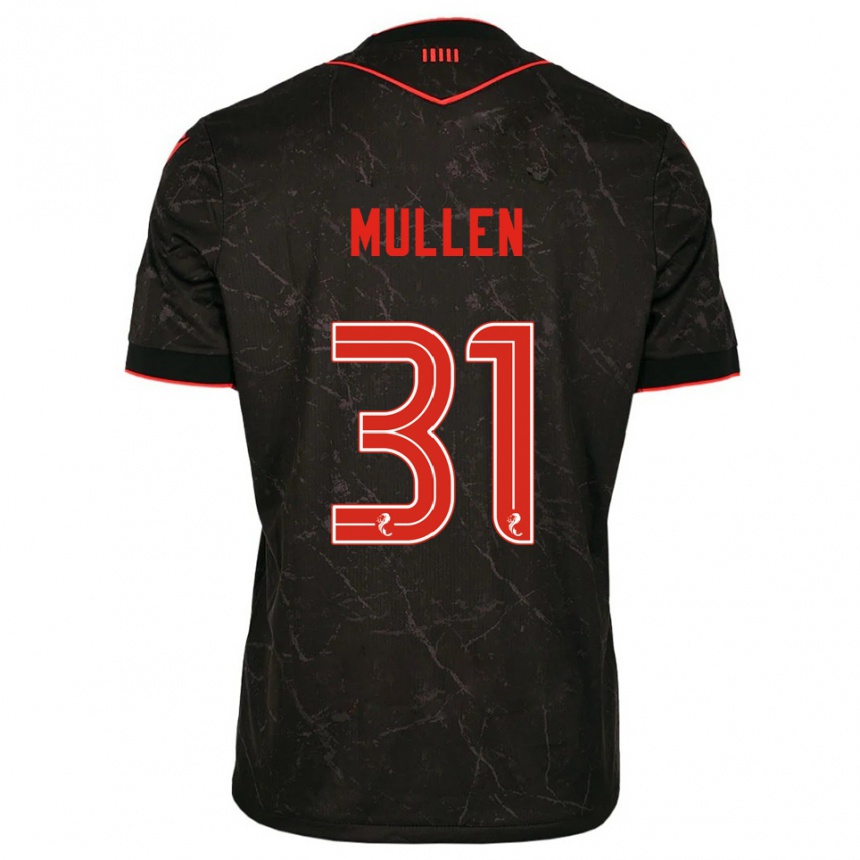 נשים כדורגל Ryan Mullen #31 שחור אדום הרחק ג'רזי 2025/26