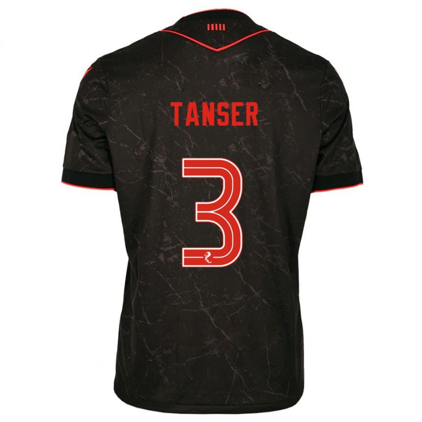 נשים כדורגל סקוט טנסר #3 שחור אדום הרחק ג'רזי 2025/26