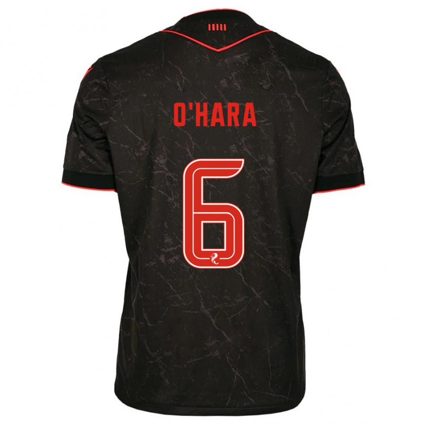 נשים כדורגל מארק אוהרה #6 שחור אדום הרחק ג'רזי 2025/26