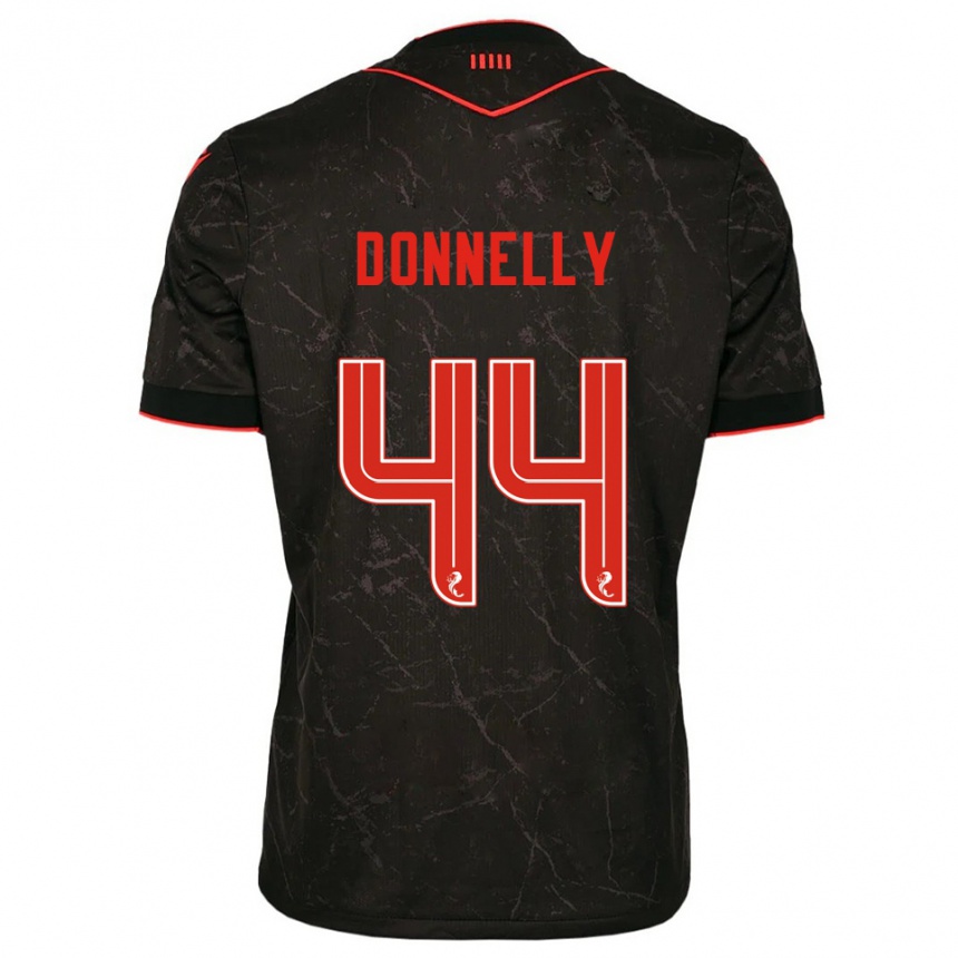 נשים כדורגל ליאם דונלי #44 שחור אדום הרחק ג'רזי 2025/26