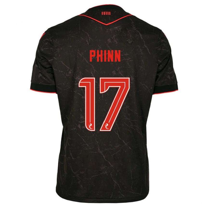 נשים כדורגל שון פין #17 שחור אדום הרחק ג'רזי 2025/26