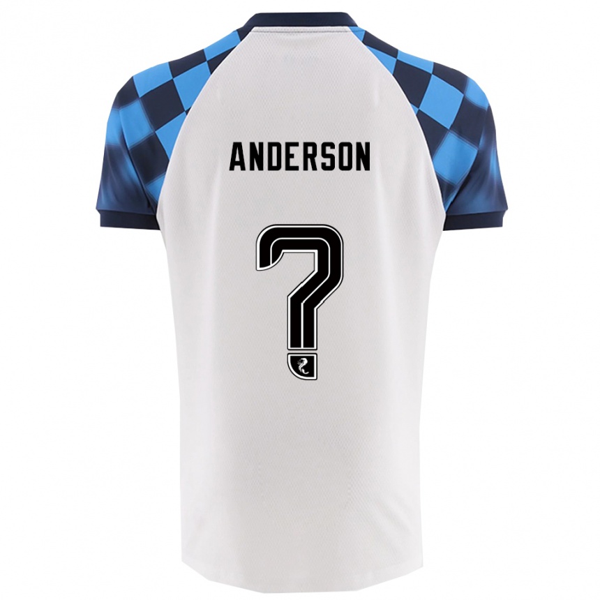 נשים כדורגל Brogan Anderson #0 לבן תכלת הרחק ג'רזי 2025/26