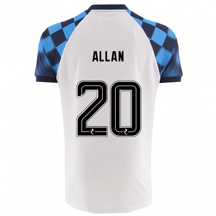 נשים כדורגל קונור אלן #20 לבן תכלת הרחק ג'רזי 2025/26