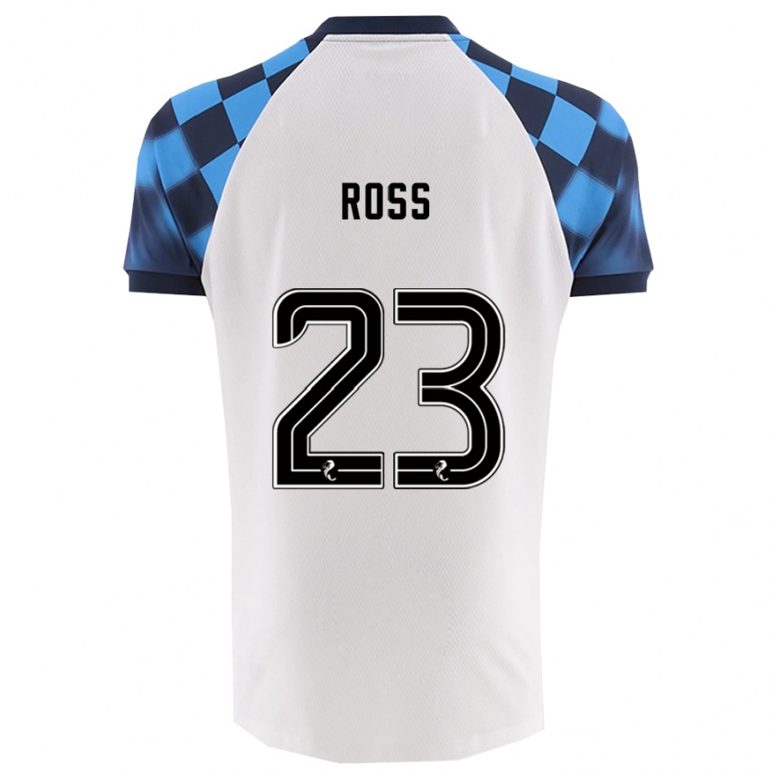 נשים כדורגל Ethan Ross #23 לבן תכלת הרחק ג'רזי 2025/26