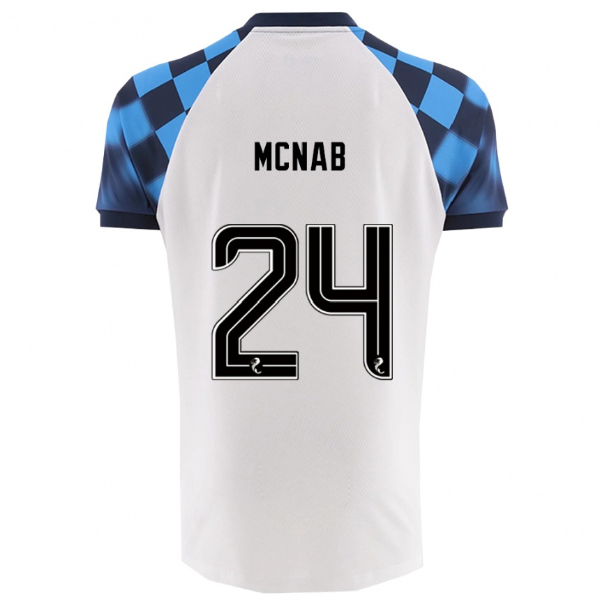 נשים כדורגל Cameron Mcnab #24 לבן תכלת הרחק ג'רזי 2025/26