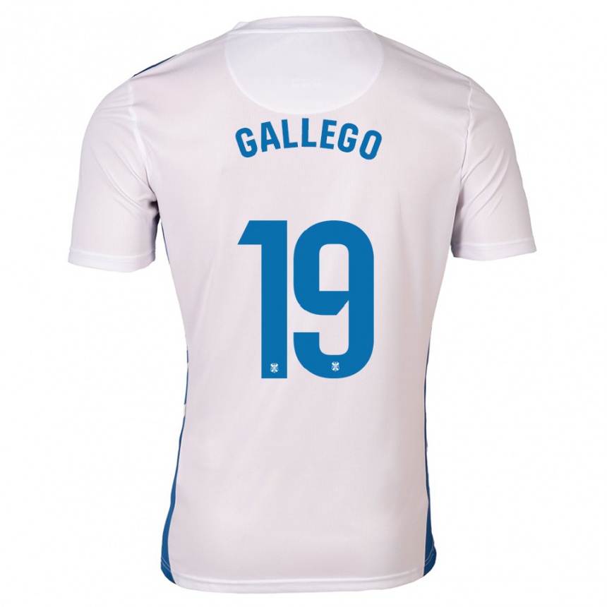 ילדים כדורגל אנריק גאייגו #19 לבן כחול ג'רזי ביתית 2025/26