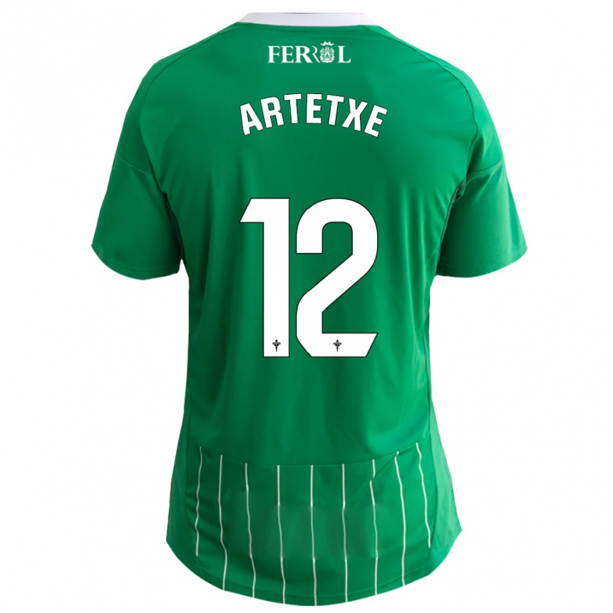 ילדים כדורגל Markel Artetxe #12 ירוק לבן ג'רזי ביתית 2025/26