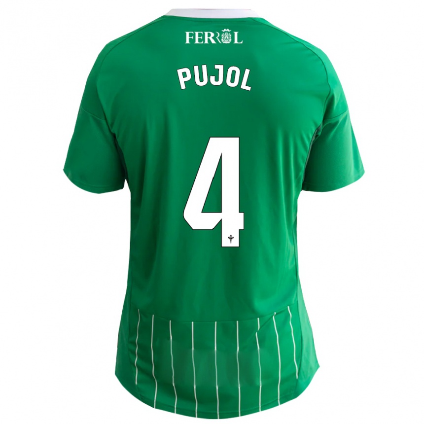ילדים כדורגל אדגר פוג'ול #4 ירוק לבן ג'רזי ביתית 2025/26 ילדים כדורגל אדגר פוג'ול #4 ירוק לבן ג'רזי ביתית 2025/26