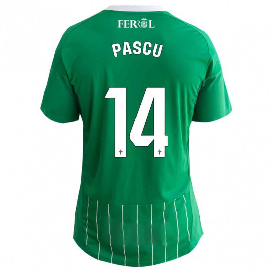 ילדים כדורגל פאסקו #14 ירוק לבן ג'רזי ביתית 2025/26