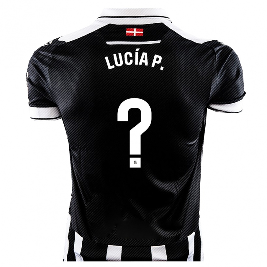 ילדים כדורגל לוסיה פארדו #0 שחור לבן ג'רזי ביתית 2025/26