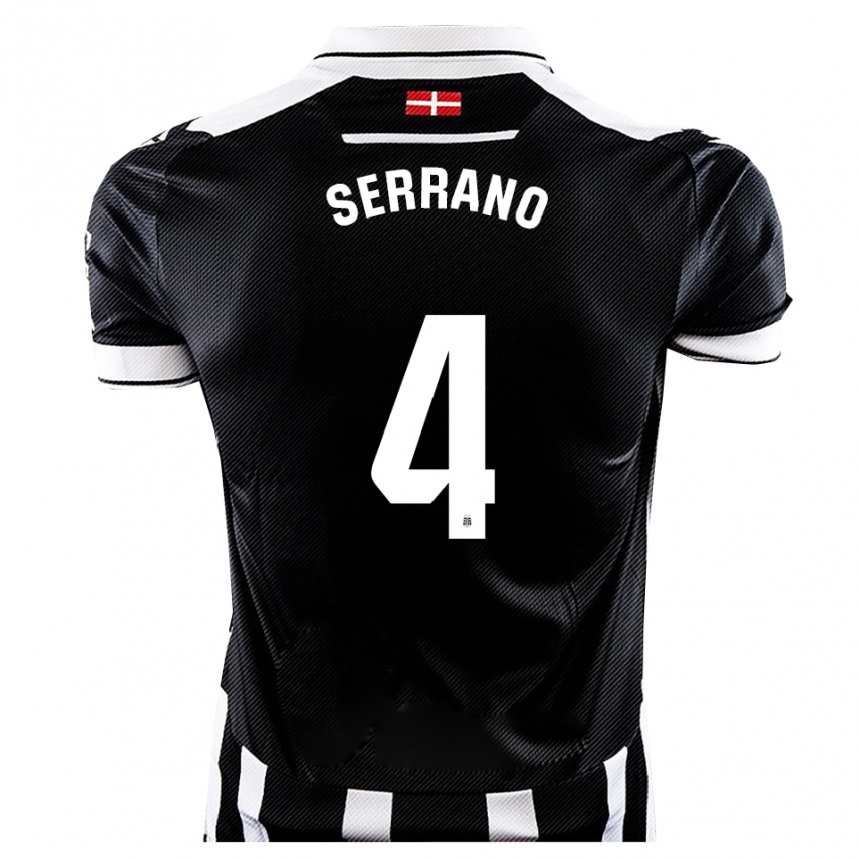 ילדים כדורגל Rubén Serrano #4 שחור לבן ג'רזי ביתית 2025/26