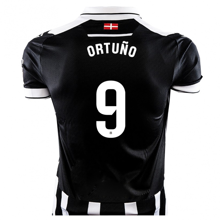 ילדים כדורגל אלפרדו אורטוניו #9 שחור לבן ג'רזי ביתית 2025/26