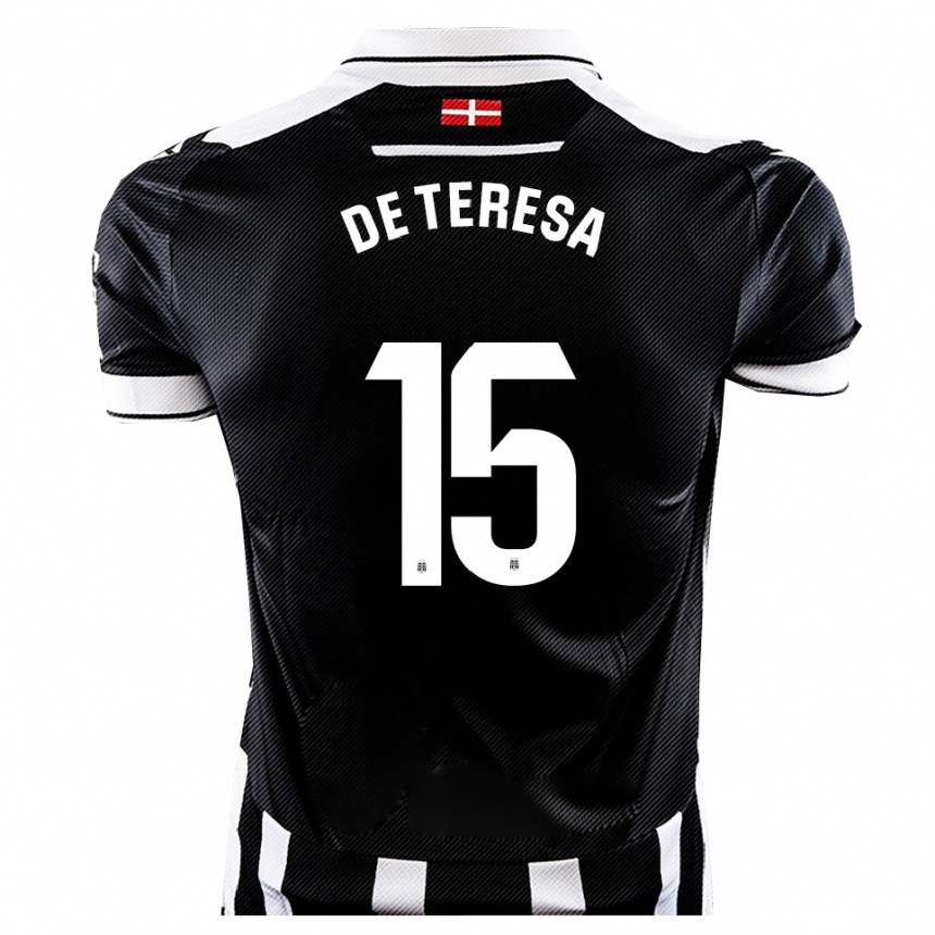 ילדים כדורגל Emilio De Teresa #15 שחור לבן ג'רזי ביתית 2025/26