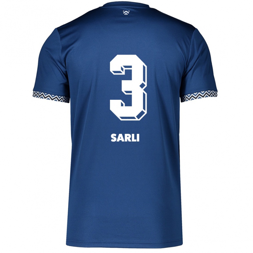 ילדים כדורגל סמיה סרלי #3 כחול נייבי לבן ג'רזי ביתית 2025/26