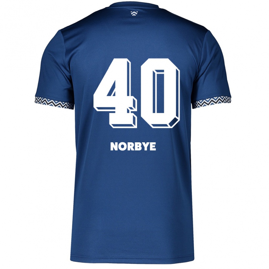 ילדים כדורגל ג׳ונת׳ן פונהים נורבי #40 כחול נייבי לבן ג'רזי ביתית 2025/26
